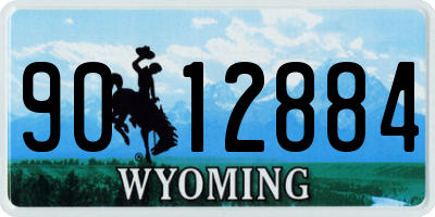 WY license plate 9012884