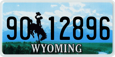 WY license plate 9012896