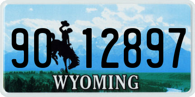 WY license plate 9012897