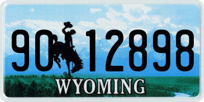 WY license plate 9012898