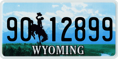 WY license plate 9012899