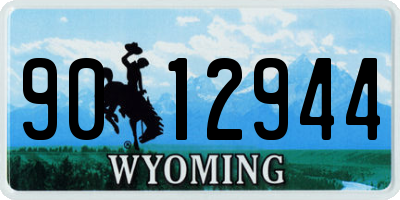 WY license plate 9012944