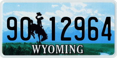 WY license plate 9012964