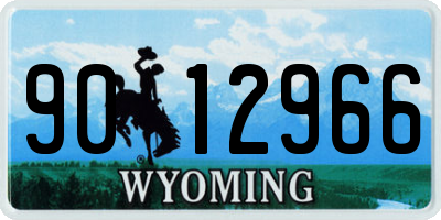 WY license plate 9012966
