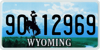 WY license plate 9012969