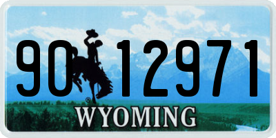 WY license plate 9012971