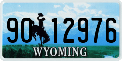 WY license plate 9012976