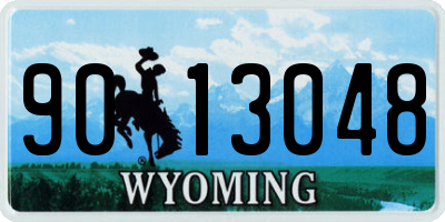 WY license plate 9013048