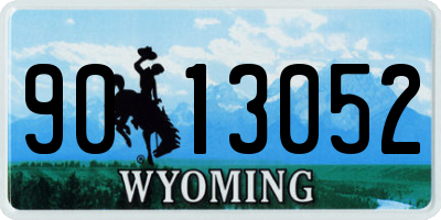 WY license plate 9013052
