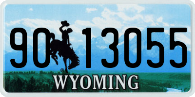WY license plate 9013055