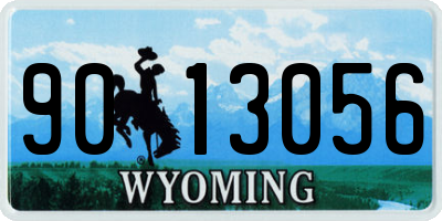 WY license plate 9013056