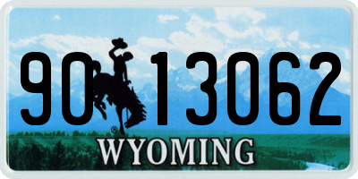 WY license plate 9013062