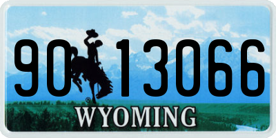 WY license plate 9013066
