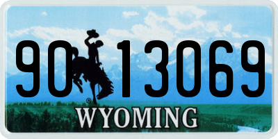 WY license plate 9013069