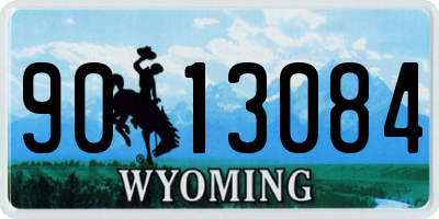 WY license plate 9013084
