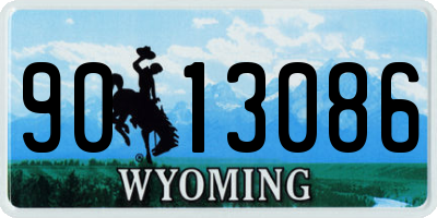 WY license plate 9013086