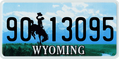 WY license plate 9013095