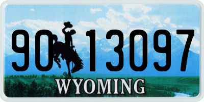 WY license plate 9013097