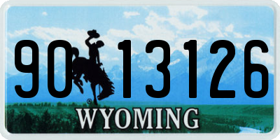 WY license plate 9013126