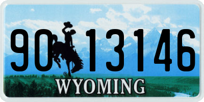 WY license plate 9013146
