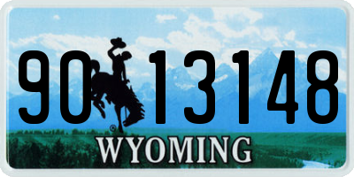 WY license plate 9013148