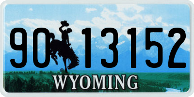 WY license plate 9013152