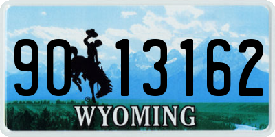 WY license plate 9013162