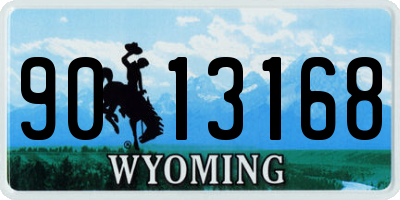 WY license plate 9013168