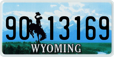 WY license plate 9013169
