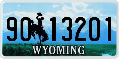 WY license plate 9013201