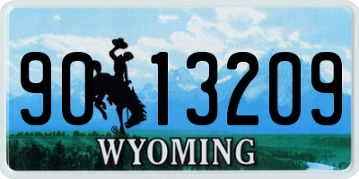 WY license plate 9013209