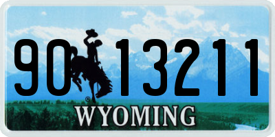 WY license plate 9013211