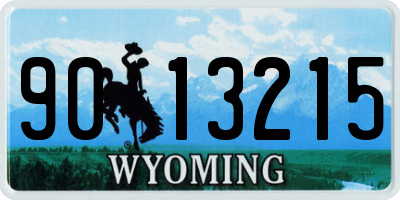 WY license plate 9013215
