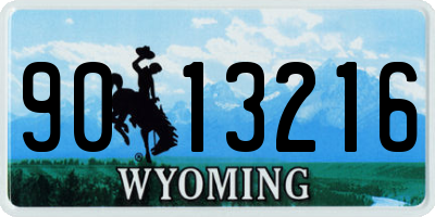 WY license plate 9013216