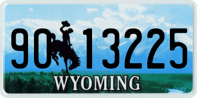 WY license plate 9013225