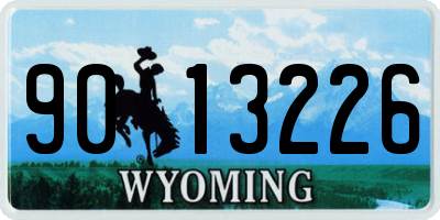 WY license plate 9013226