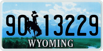 WY license plate 9013229