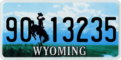WY license plate 9013235