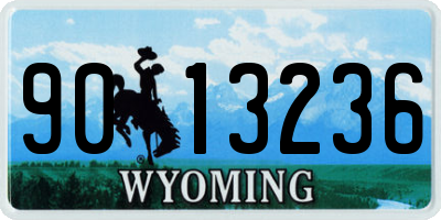 WY license plate 9013236
