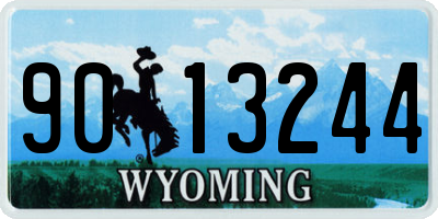 WY license plate 9013244