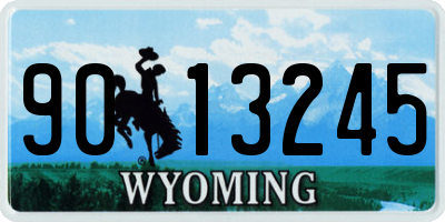 WY license plate 9013245