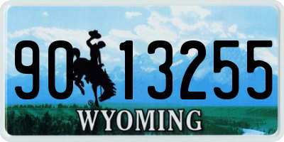 WY license plate 9013255
