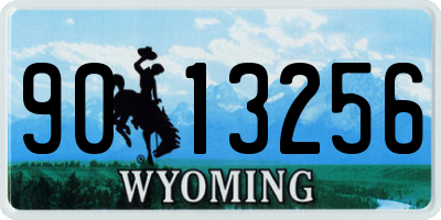 WY license plate 9013256