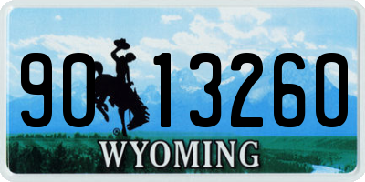 WY license plate 9013260