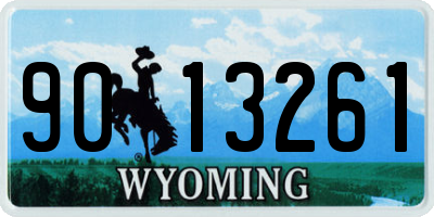 WY license plate 9013261