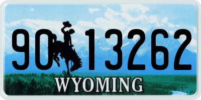 WY license plate 9013262