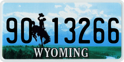 WY license plate 9013266
