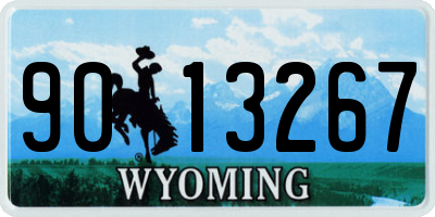 WY license plate 9013267