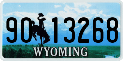 WY license plate 9013268
