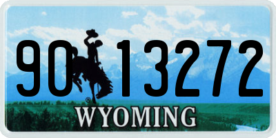 WY license plate 9013272